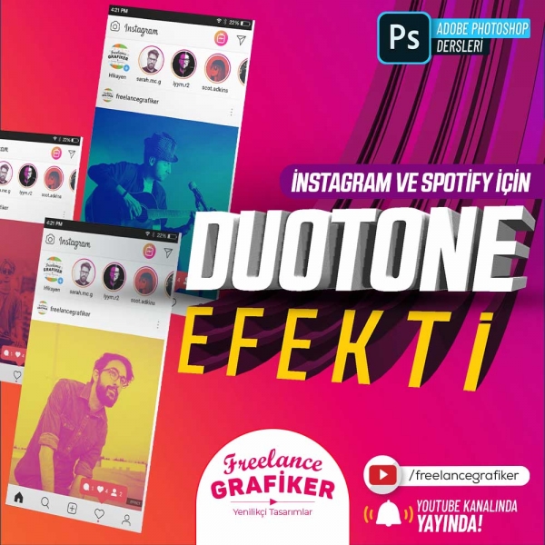 Instagram ve Spotify&#039;da kullanılan Duotone Efekti İle Profil Fotoğraflarına Renk Kat!