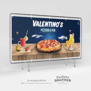 Valentino&#039;s Pizzeria&amp;Pub Poster Design - #afiştasarım #grafiktasarım