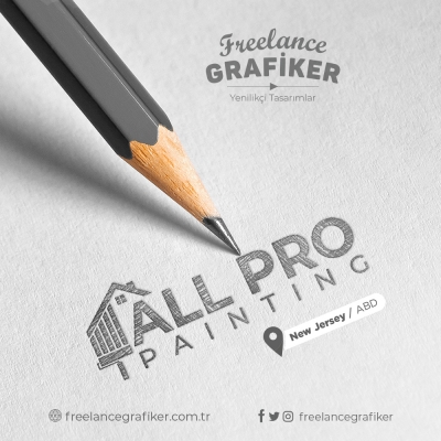 All Pro Painting Logo Design - Boya Firması Logo Tasarım
