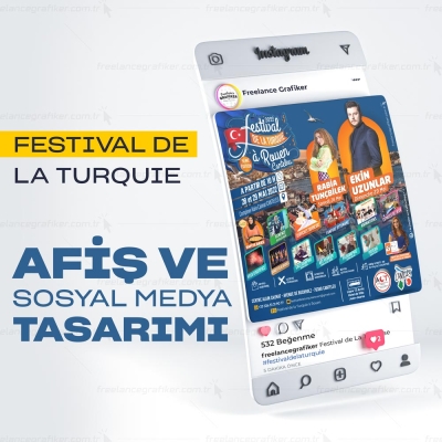 Fransa Türk Festivali Afiş Tasarımı - Festival de La Turquie